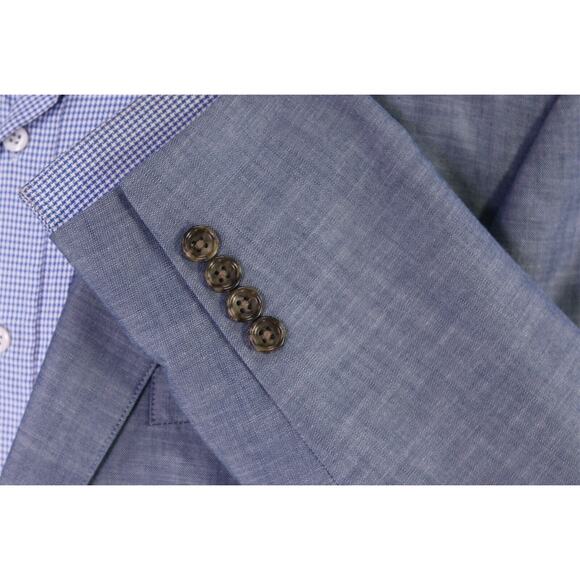 Bonobos Standard Fit Light Blue Iridescent Cotton 2-Btn Blazer Jacket 42R - Picture 6 of 9